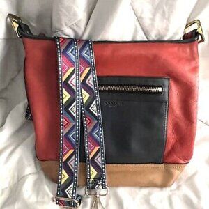 Coach Handbags Leather Coach Legacy Color Block Purses Used Crossbody: Rehab Bag